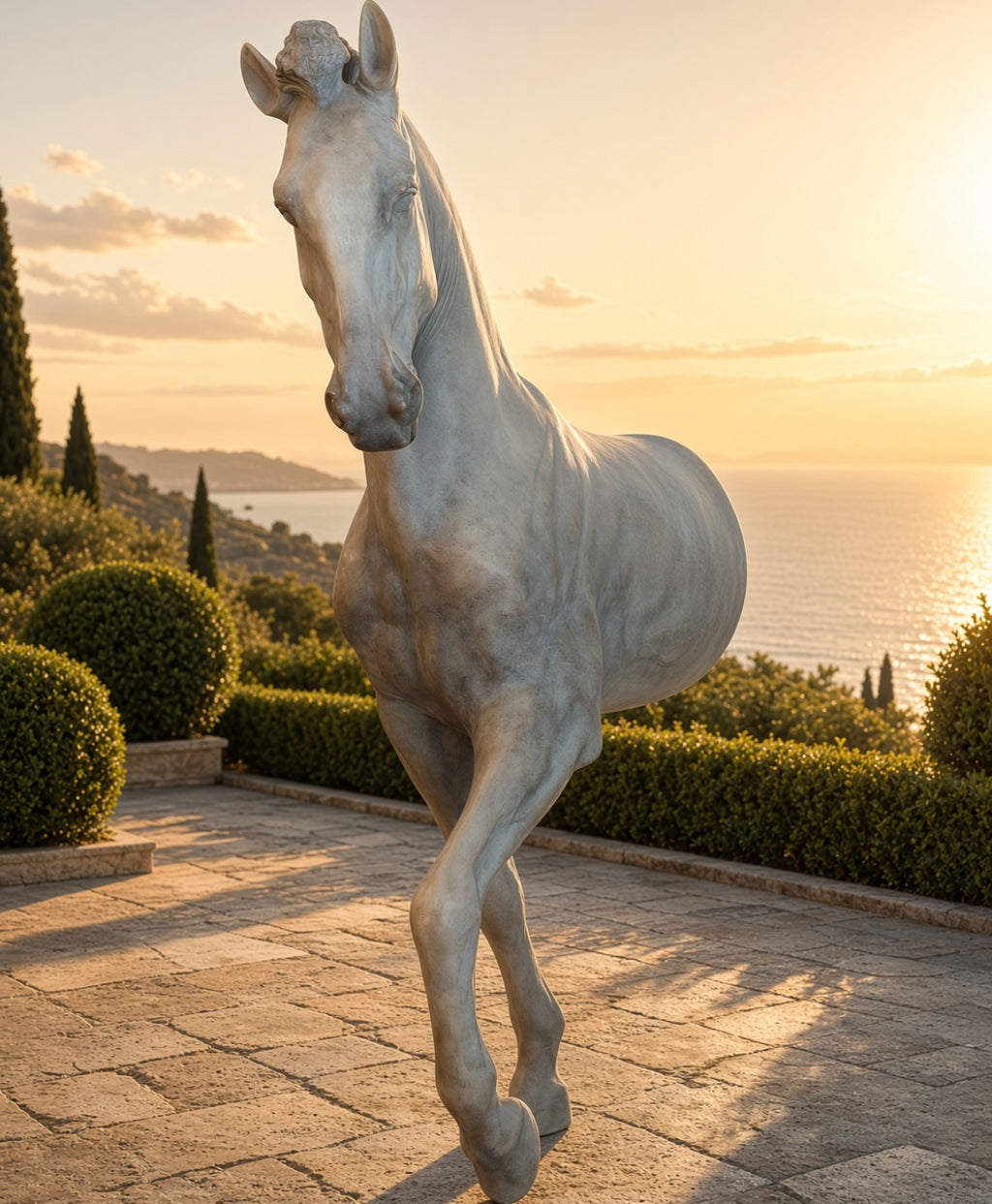 Aurelius Half-Body Horse Sculpture