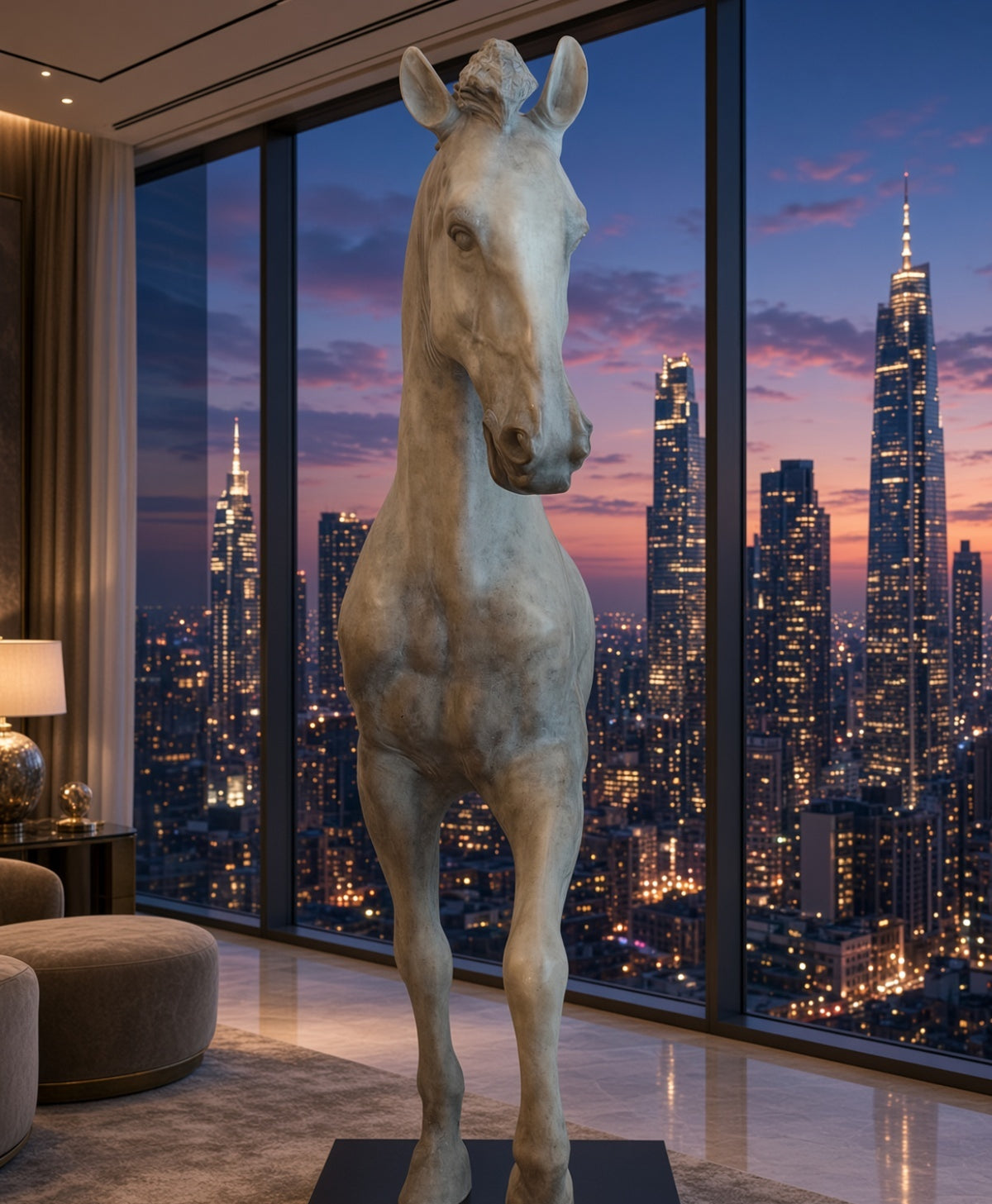 Aurelius Half-Body Horse Sculpture