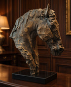 Bronze Horse Head Sculpture