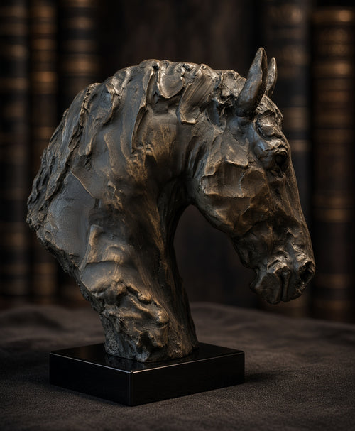 Bronze Horse Head Sculpture