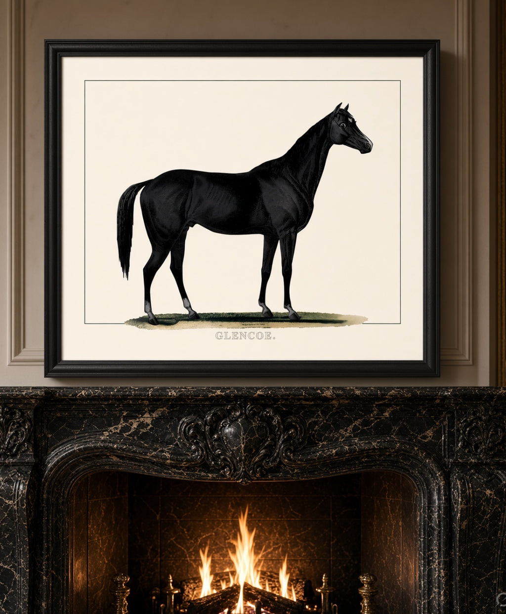 Glencoe Framed Horse Print