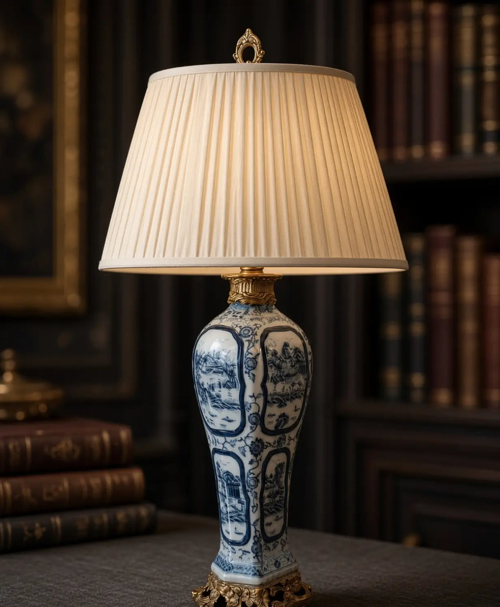 Porcelain Panel Scene Lamp