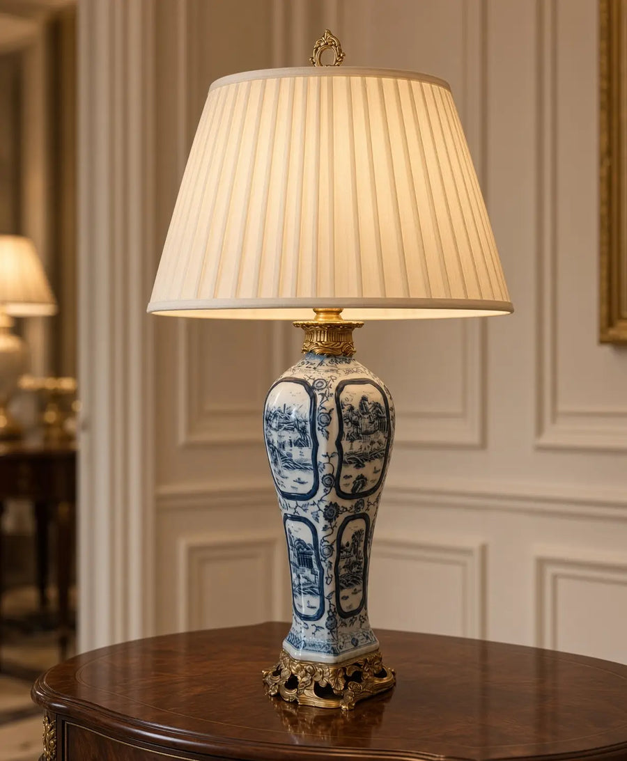 Porcelain Panel Scene Lamp