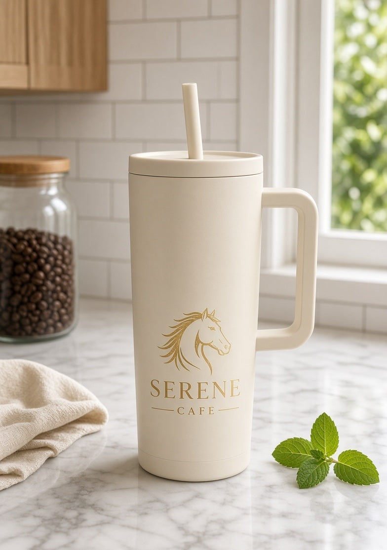 Serene Cafe Travel Tumbler
